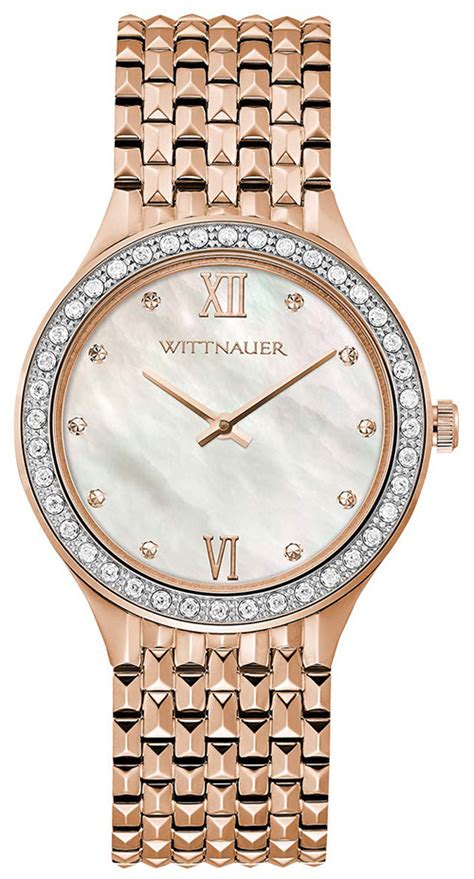 fake wittnauer rose gold stainless steel band watch|wittnauer diamond watch.